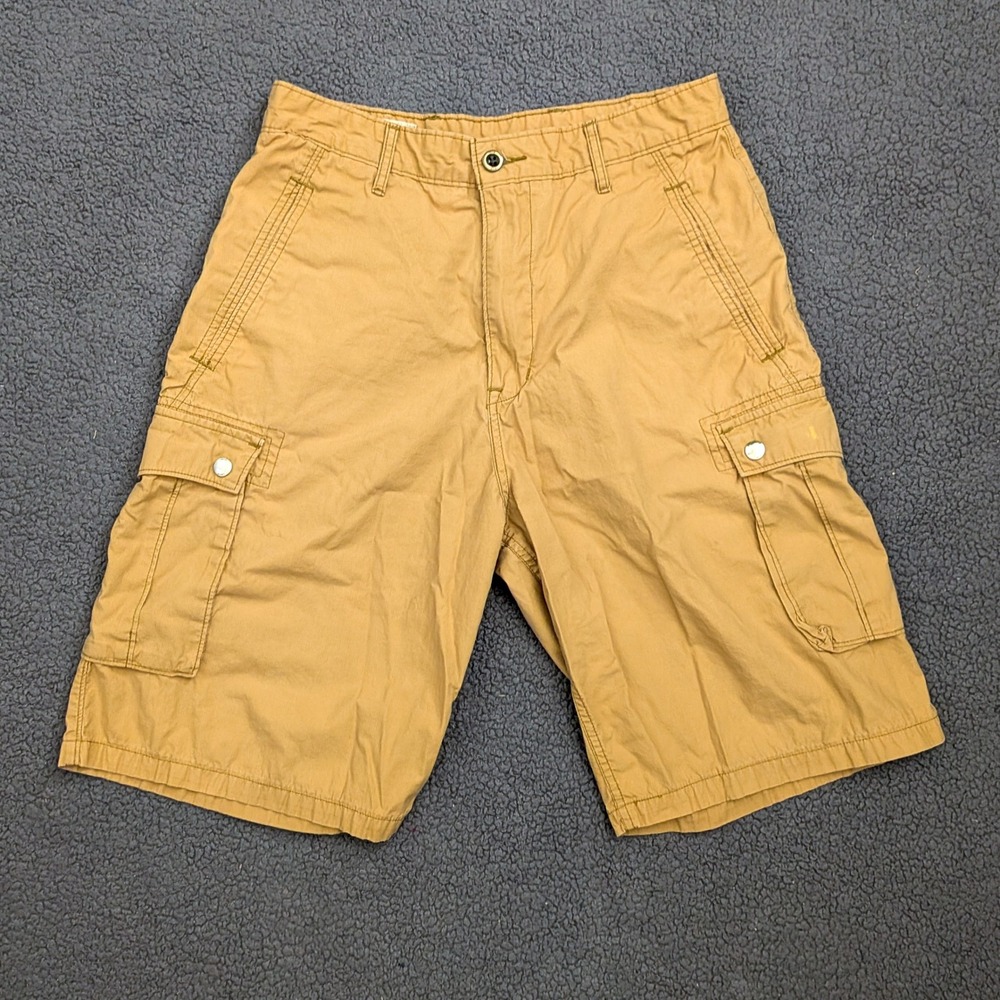 Levis Mens Tan Khaki Ripstop Cargo Shorts Size 30 Utility Multi Pocket 13581